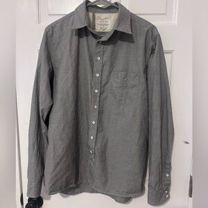 rag & bone Men's Charcoal Button-Down Shirt